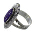 Sterling Silver Magenta Turquoise Jewelry Ring Size 6-1/4 VX57004